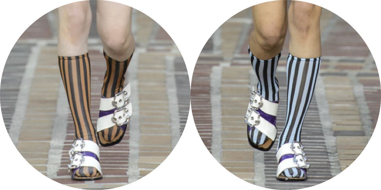 袜子怎么配长裤,小白袜的搭配方法