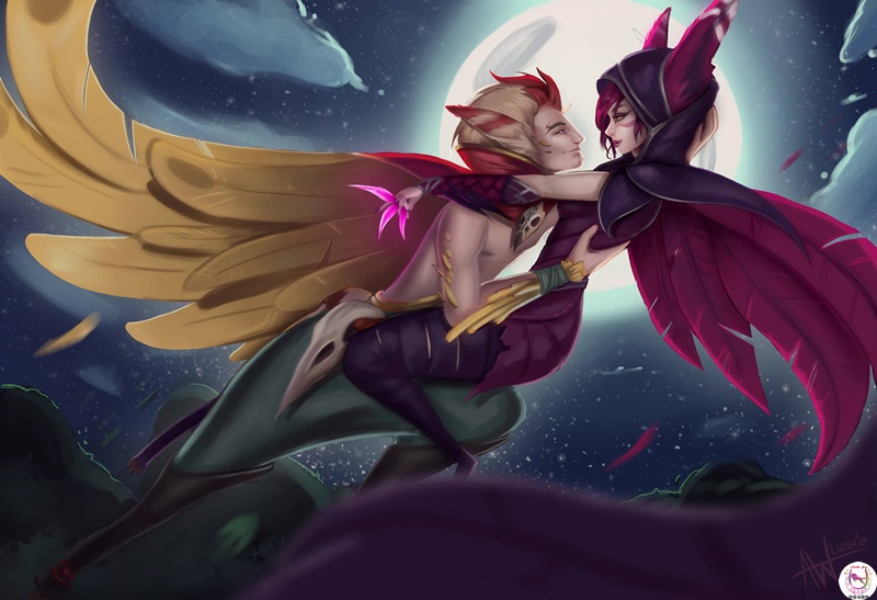 LOL酒桶新皮肤蓝色碎冰特效！洛霞真情侣虐狗