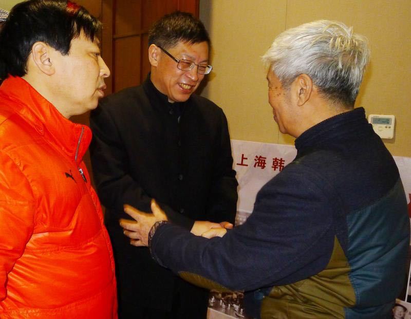 韩煜书法展在中国,韩煜和他的书法创作团队