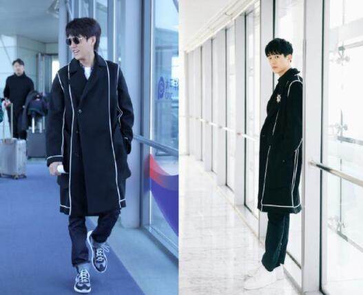 靳东穿风衣耍帅,靳东帅气穿风衣
