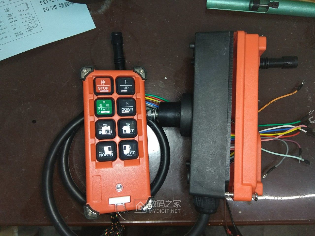 遥控车更改遥控器电路,工业无线遥控器f21-4s接线方法