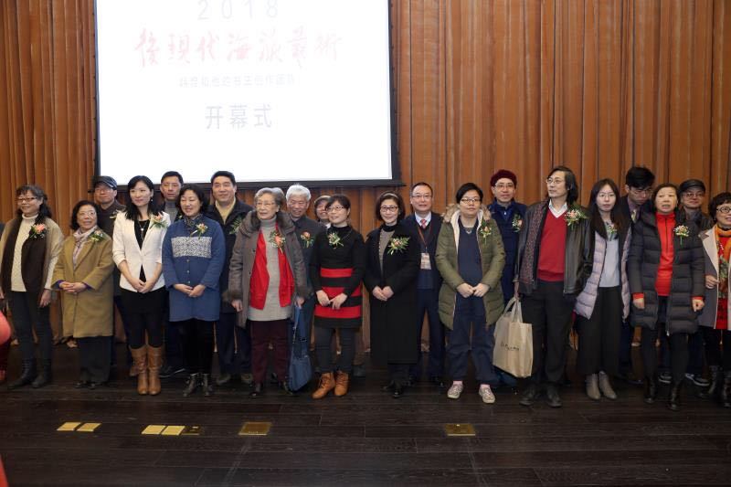 韩煜书法展在中国,韩煜和他的书法创作团队