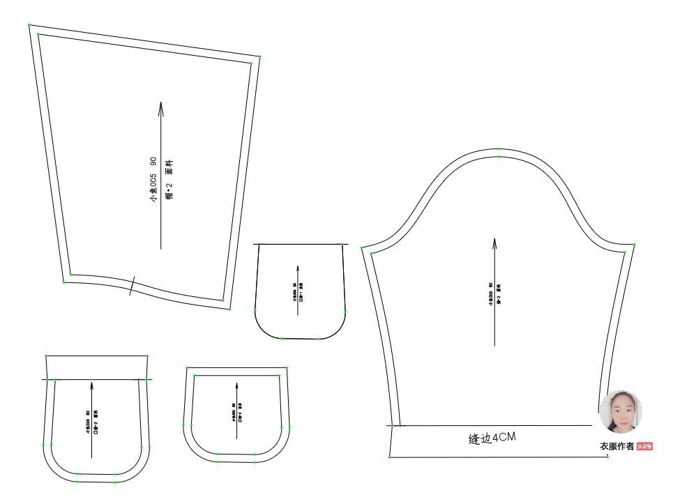 宝宝棉衣半成品裁片,三个宝宝连体棉衣裁剪教程完整版