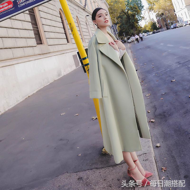 冬天怎么能少一件毛毛大衣,冬天毛呢大衣怎么折