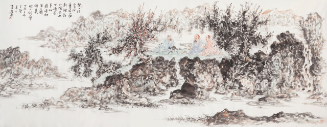 大幅作品画展,四尺整张竖幅参展作品