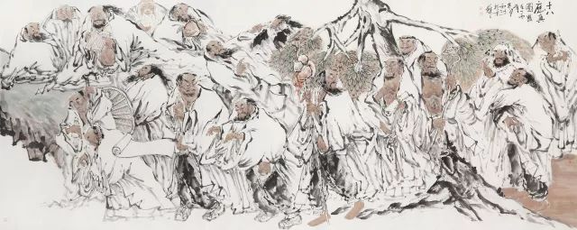 大幅作品画展,四尺整张竖幅参展作品