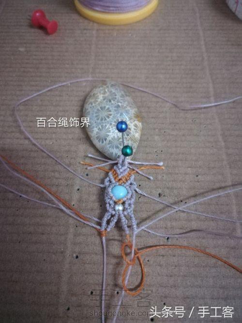 福盘吊坠项链怎么编绳好看,平安扣吊坠红绳项链编绳教程