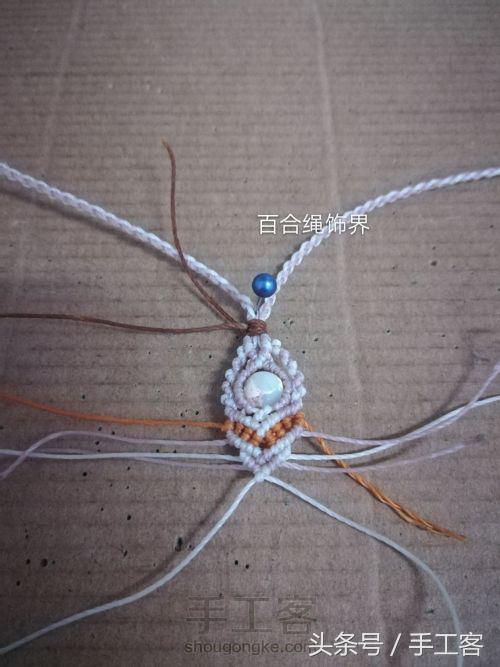 福盘吊坠项链怎么编绳好看,平安扣吊坠红绳项链编绳教程