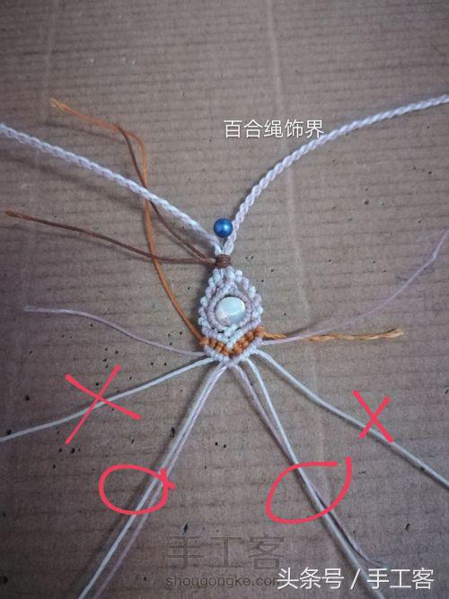 福盘吊坠项链怎么编绳好看,平安扣吊坠红绳项链编绳教程