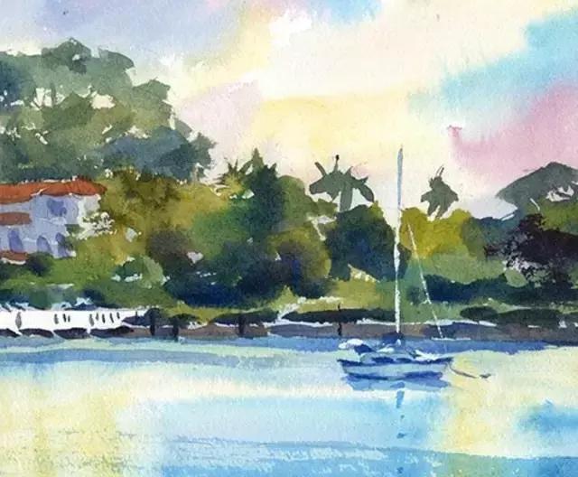 水彩密密麻麻的小花怎么留白,水彩留白法教程