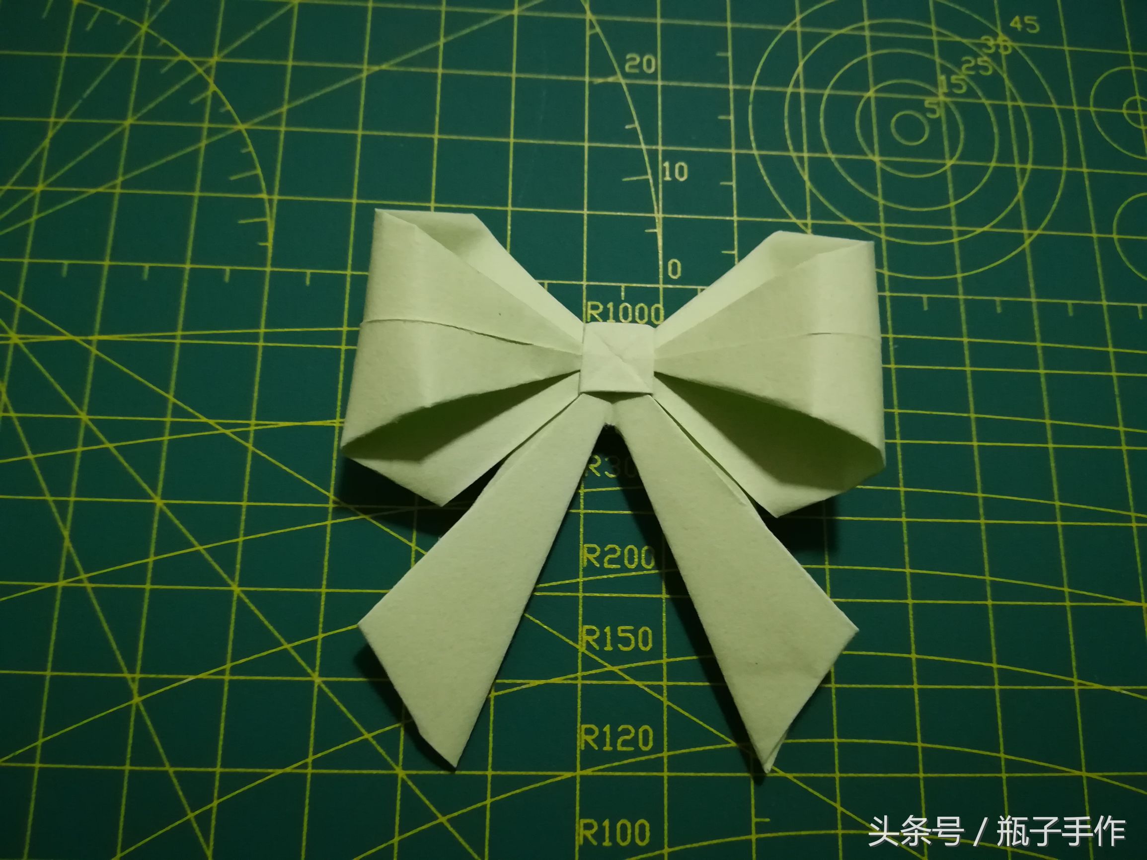 手工diy折纸ins蝴蝶结,手工折纸蝴蝶结详细慢教程