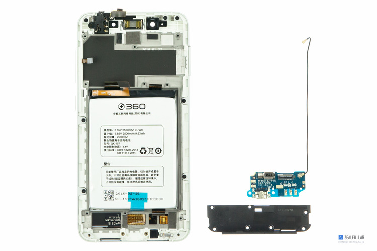 拆解360,360f4手机