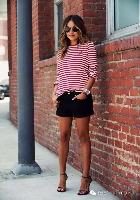 欢乐颂穿搭大全,红白条小香风