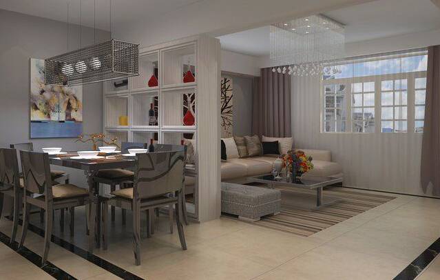 餐厅30公分屏风隔断现代简约,2021厨房餐厅隔断柜效果图大全