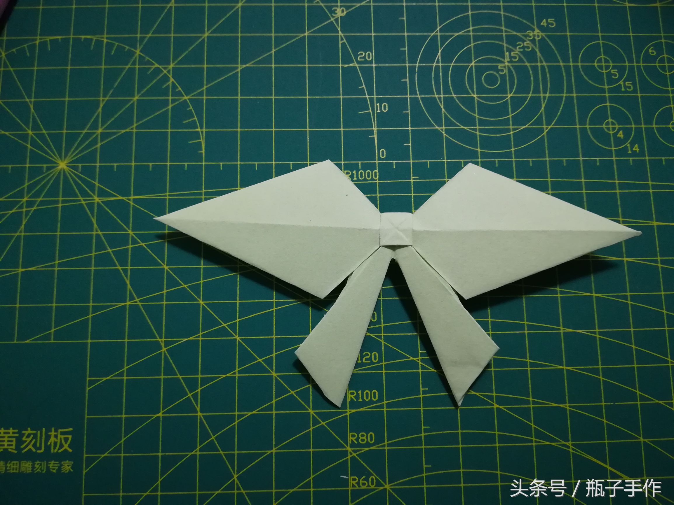 手工diy折纸ins蝴蝶结,手工折纸蝴蝶结详细慢教程