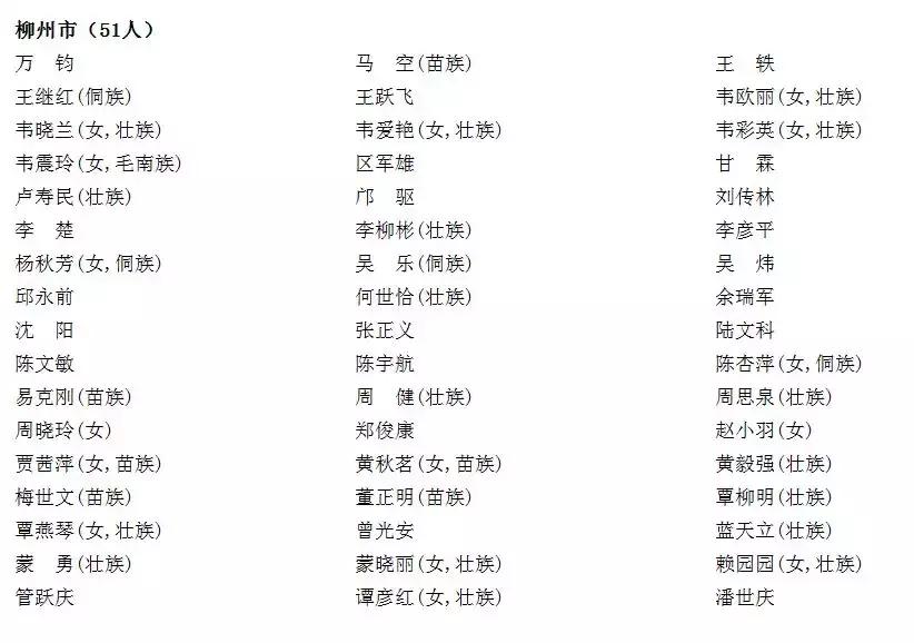 广西新一届全国人大代表完整名单,广西审计厅人事任免人员调任公示