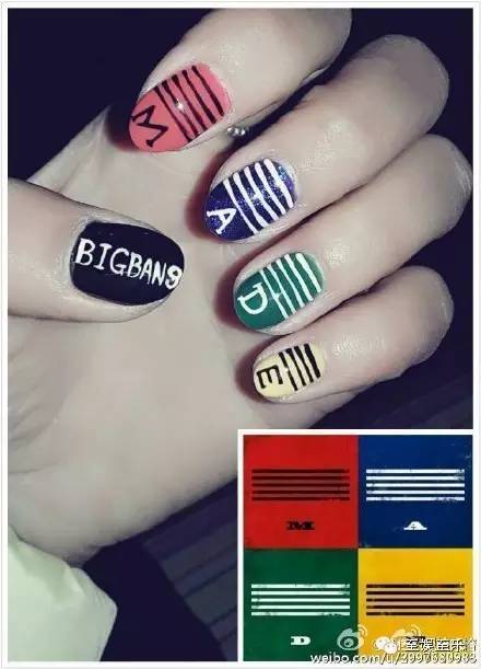 男团同款美甲,韩国男团同款美甲图片