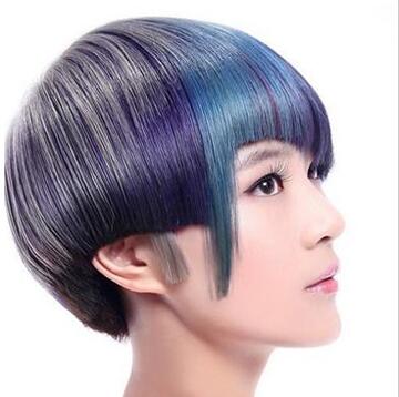 不对称沙宣短发发型教程,后推不对称沙宣短发