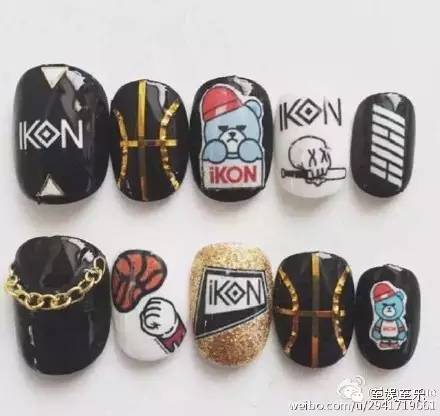 男团同款美甲,韩国男团同款美甲图片
