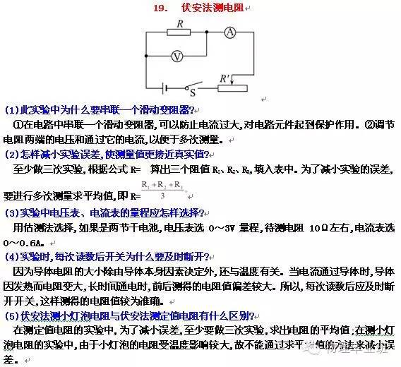 （全精!）中考物理冲刺——实验题“关注事项”总结归纳！