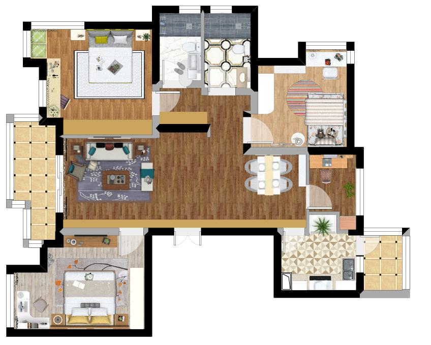 房子装修风格120平米4房,房屋装修风格大全4房