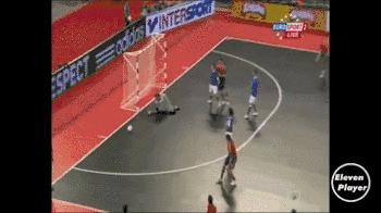 门将k字形封堵劈叉,5人足球门将出击教学