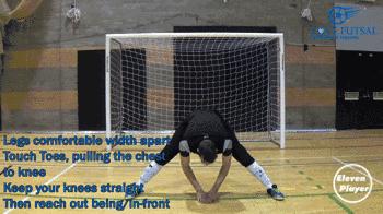 门将k字形封堵劈叉,5人足球门将出击教学