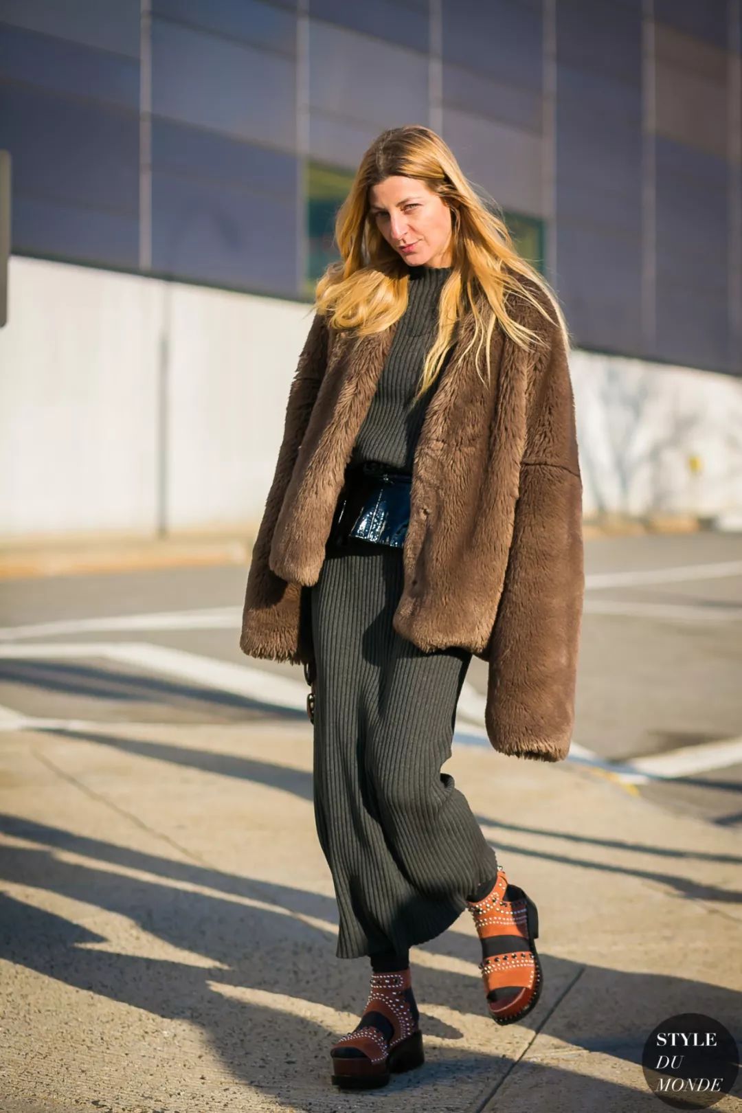 全羊羔毛半裙,羊羔服高级感