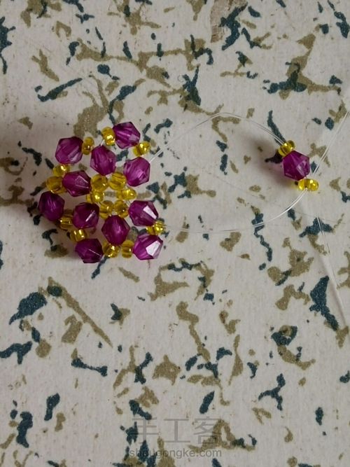 伞的串珠方法,小雨伞串珠