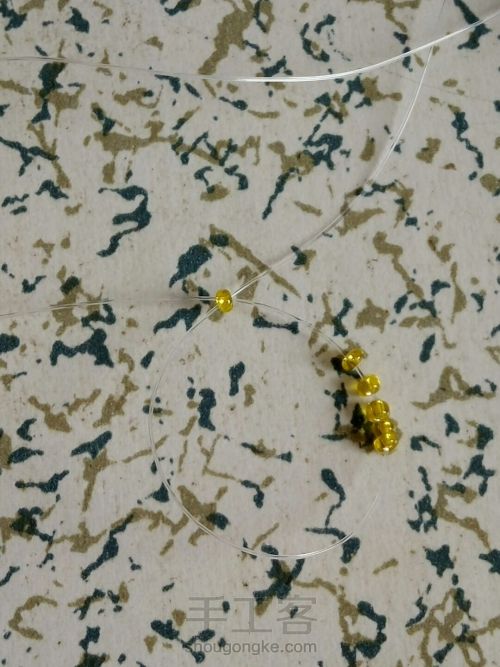 伞的串珠方法,小雨伞串珠