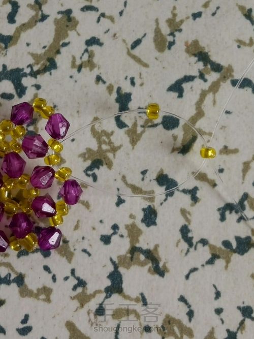 伞的串珠方法,小雨伞串珠