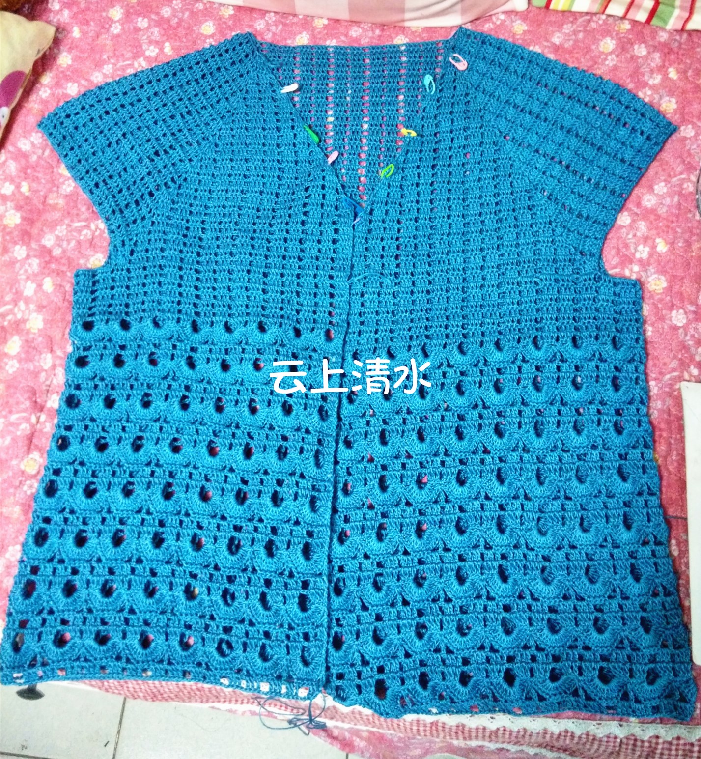 从上往下钩针开衫详细图解,从上往下钩针开衫