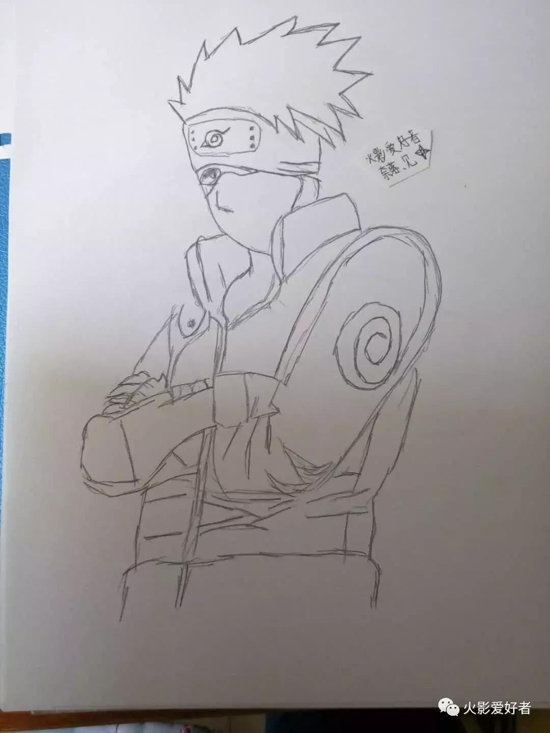 火影手绘集合,手绘火影忍者教程圆珠笔