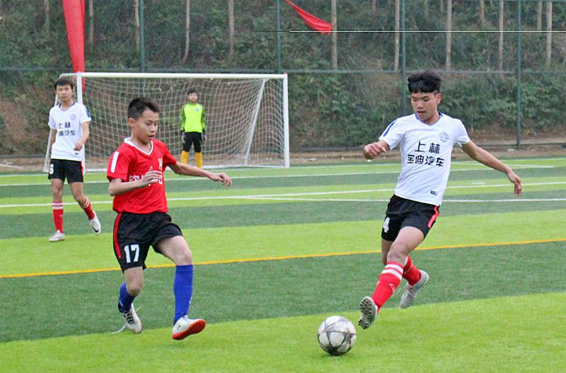 上林县体育运动会中小学生篮球赛,上林学生足球比赛