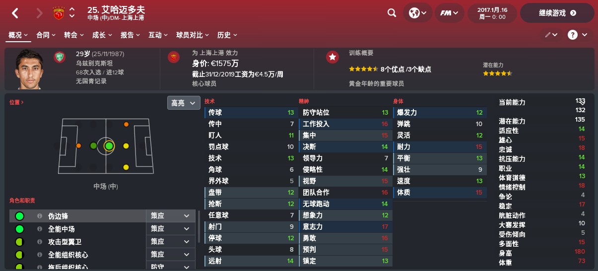 中超big4是哪四支球队,fm怎么看球员潜力