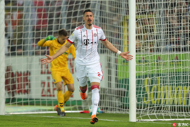德甲直播回顾拜仁慕尼黑vs弗赖堡,德甲第25轮弗赖堡
