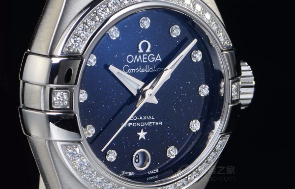 欧米茄星座蓝色表盘女,欧米茄蓝色星空限量