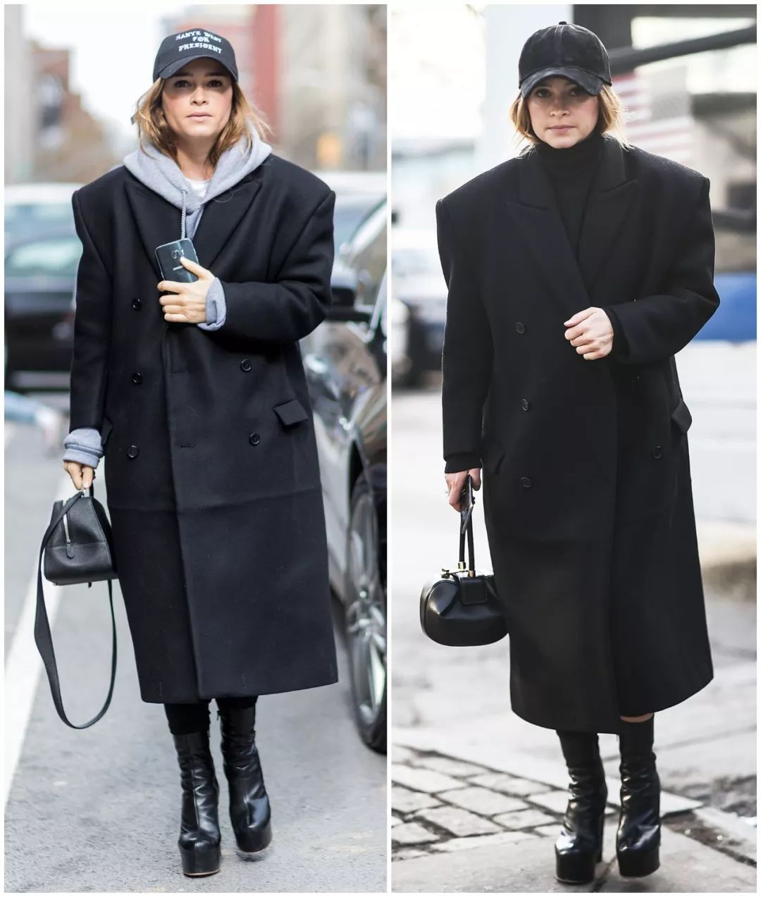 迪丽热巴宋茜西装look,热巴穿搭日常黑色棒球帽