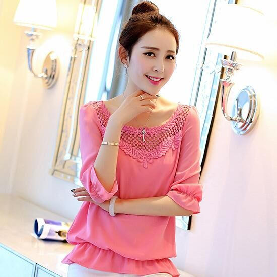 雪纺衫超仙甜美不规则,优雅雪纺衫甜美风小衫