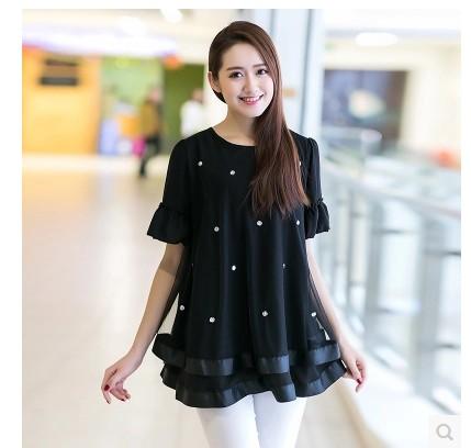 雪纺衫超仙甜美不规则,优雅雪纺衫甜美风小衫