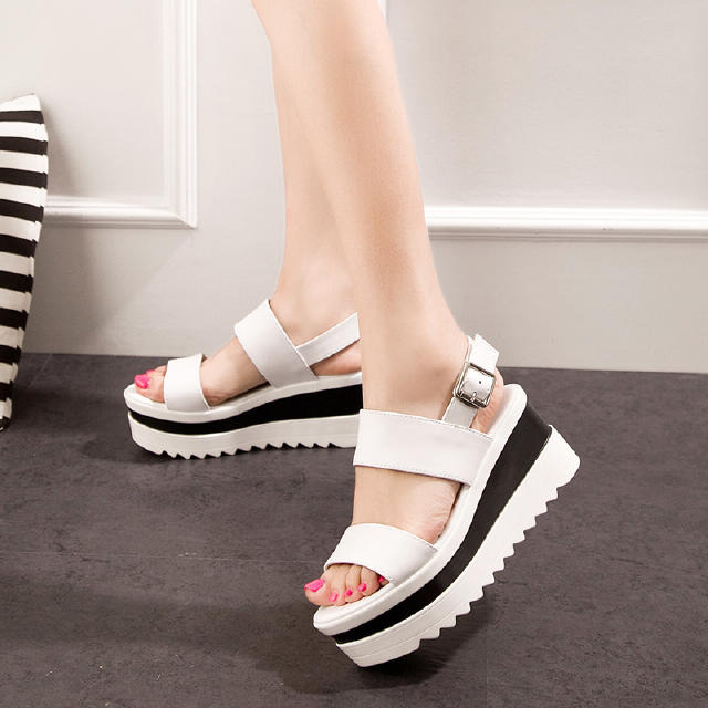 特别有女人味的高跟凉鞋,软底鞋久站不累的厚底凉鞋