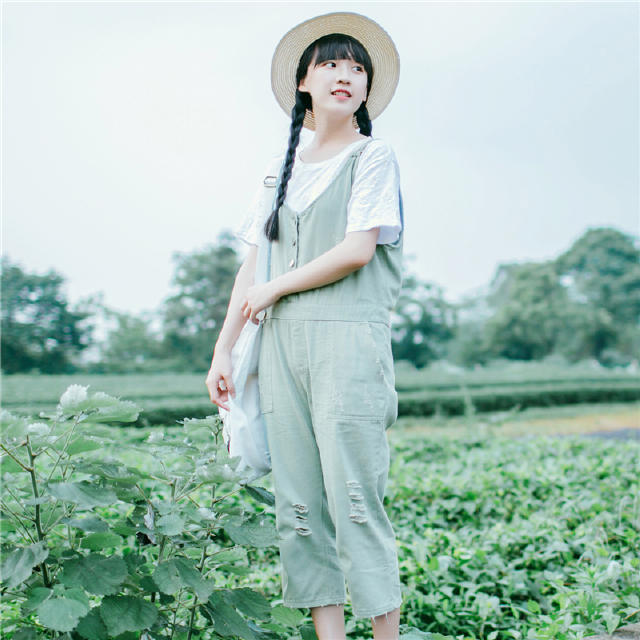 减龄背带裤夏季儿童,童趣古着牛仔背带裤