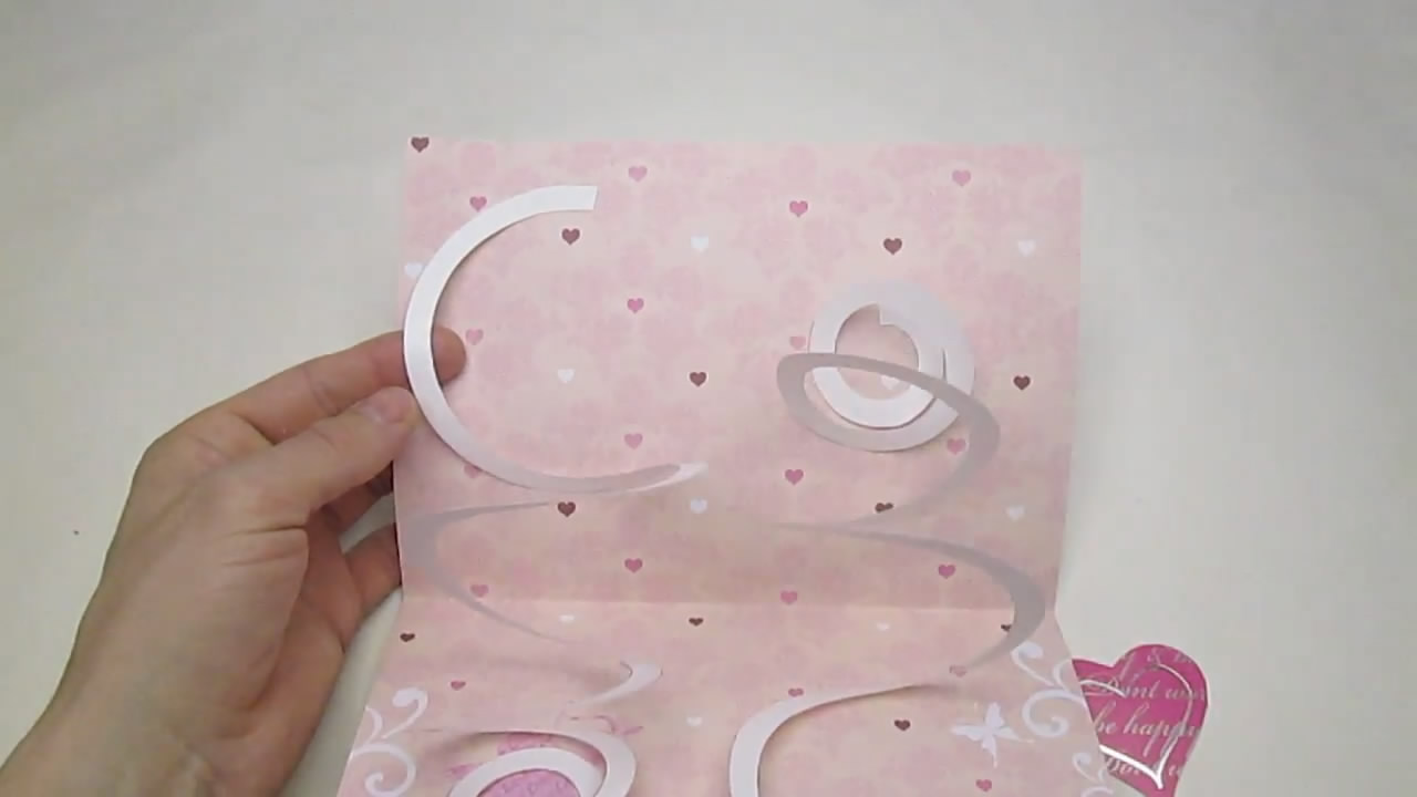 立体折心贺卡,手工制贺卡