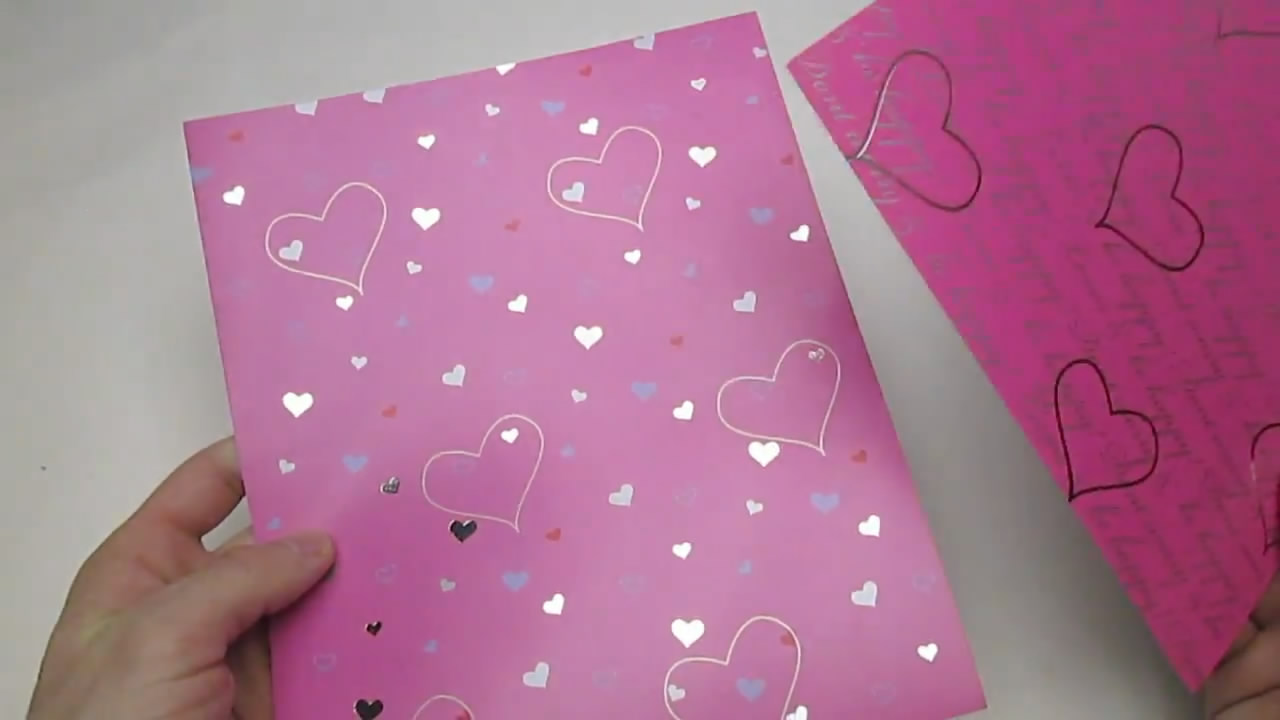 立体折心贺卡,手工制贺卡