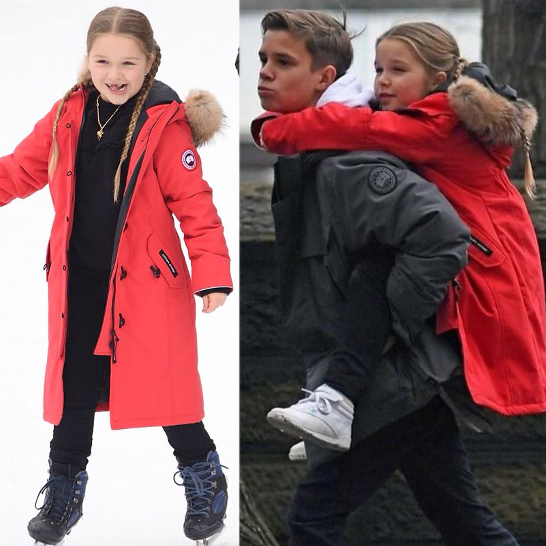 小七瑜伽锻炼,贝嫂维多利亚牵小七