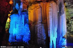 喀斯特地貌溶洞银子岩,广西桂林银子岩溶洞