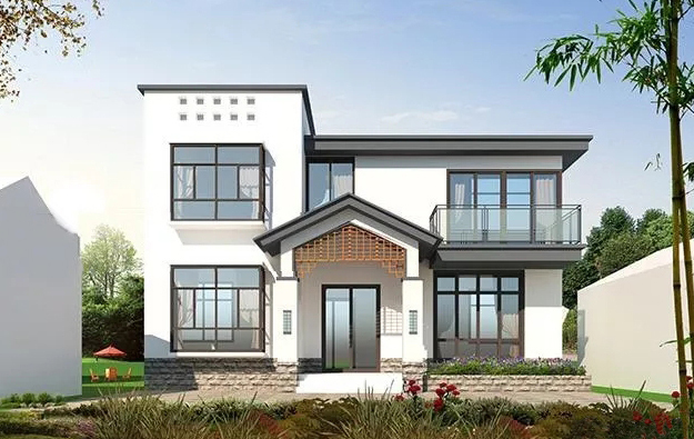 二层民宅美式轻奢装修,二层独院室内装修中式风格