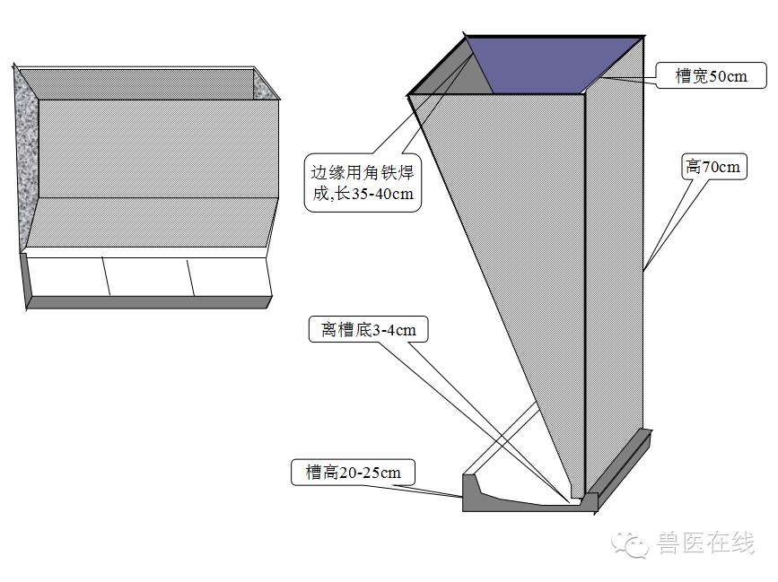 猪场刮粪机排粪沟设计图,100头母猪猪场设计图