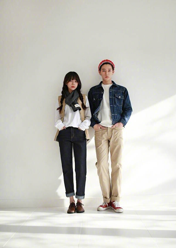 春季情侣装搭配,情侣装卫衣一男一女高级春季套装