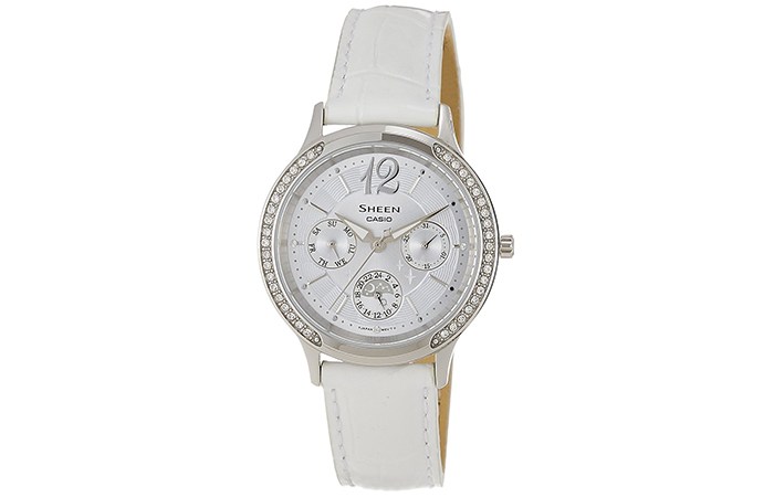 卡西欧女表sheen系列石英表4039,casio卡西欧运动休闲防水石英女表